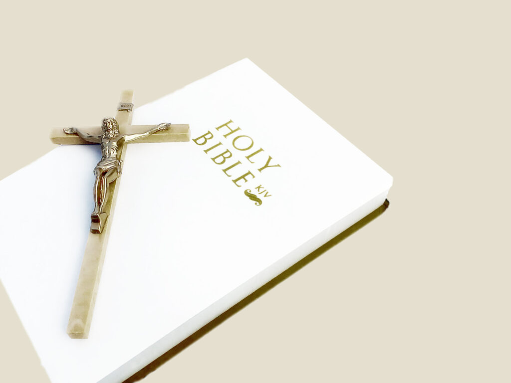 Holy Bible & Crucifix Golden